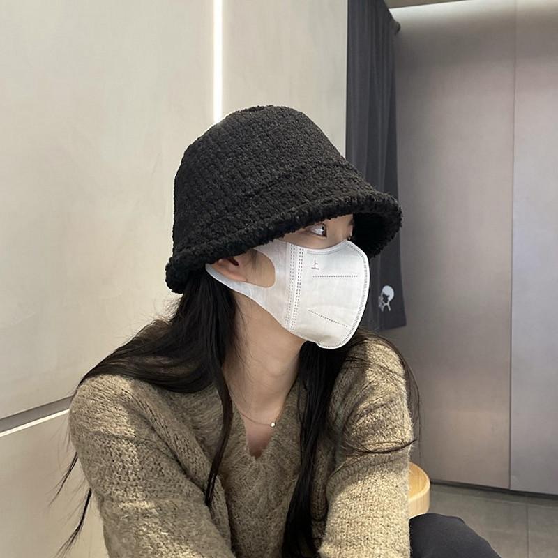 Fisherman's Hat Korean Versatile Face-showing Little Hat for Women In Autumn and Winter Thermal Bucket Basin Hat