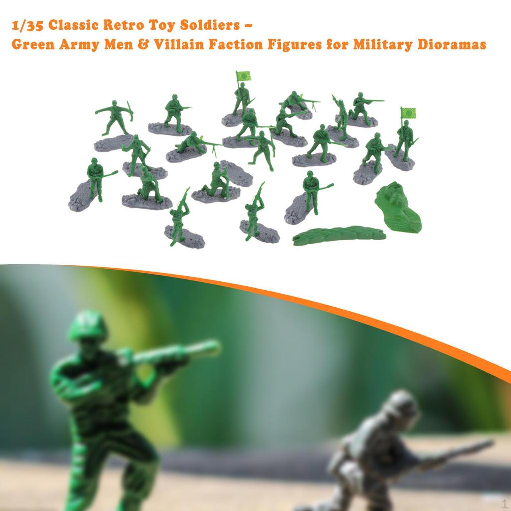 20 Pcs 1:35 Scale Miniature Figures for Kids And Adults, Great Dollhouse Scene Decoration