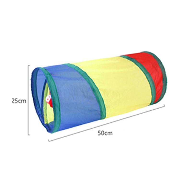 Rainbow Cat Tunnel Collapsible Pet Play Tube Interactive Hide And Seek Toy For Kitten Puppy Puzzle Exercise Agility Outdoor