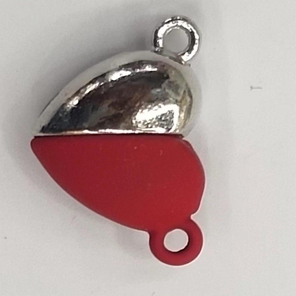 Heart-Shaped Magnetic Clasp Necklace and Bracelet DIY Kit - Smooth Round Pendant for Couples