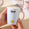 Cute Animal with Cover Spoon Ceramic Cup Student Cartoon Mug High Appearance Large Capacity Water Cup High Temperature Resistance