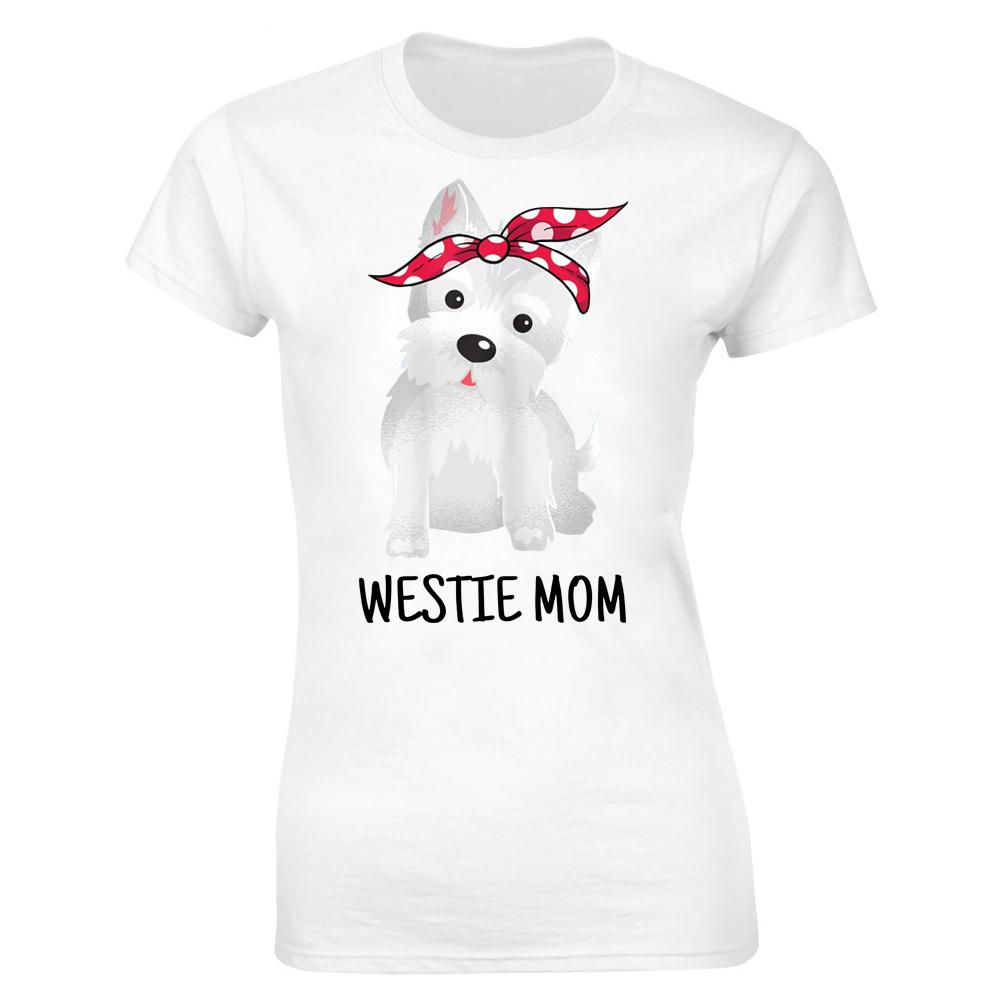 

Унисекс Westie Mom West Highland White Terrier Подарочные футболки для любителей собак Графическая хлопковая уличная футболка с короткими рукавами Женская одежда 4XL