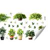 Potted Plant and Dragonfly Window Clings, Self-Adhesive Nature Themed Greenery Butterfly Glass Decals, Removable Wall Stickers for Balcony Kitchen