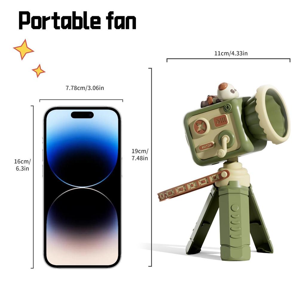 Portable Strong Wind Battery-Powered Handheld Mini Fan for Students