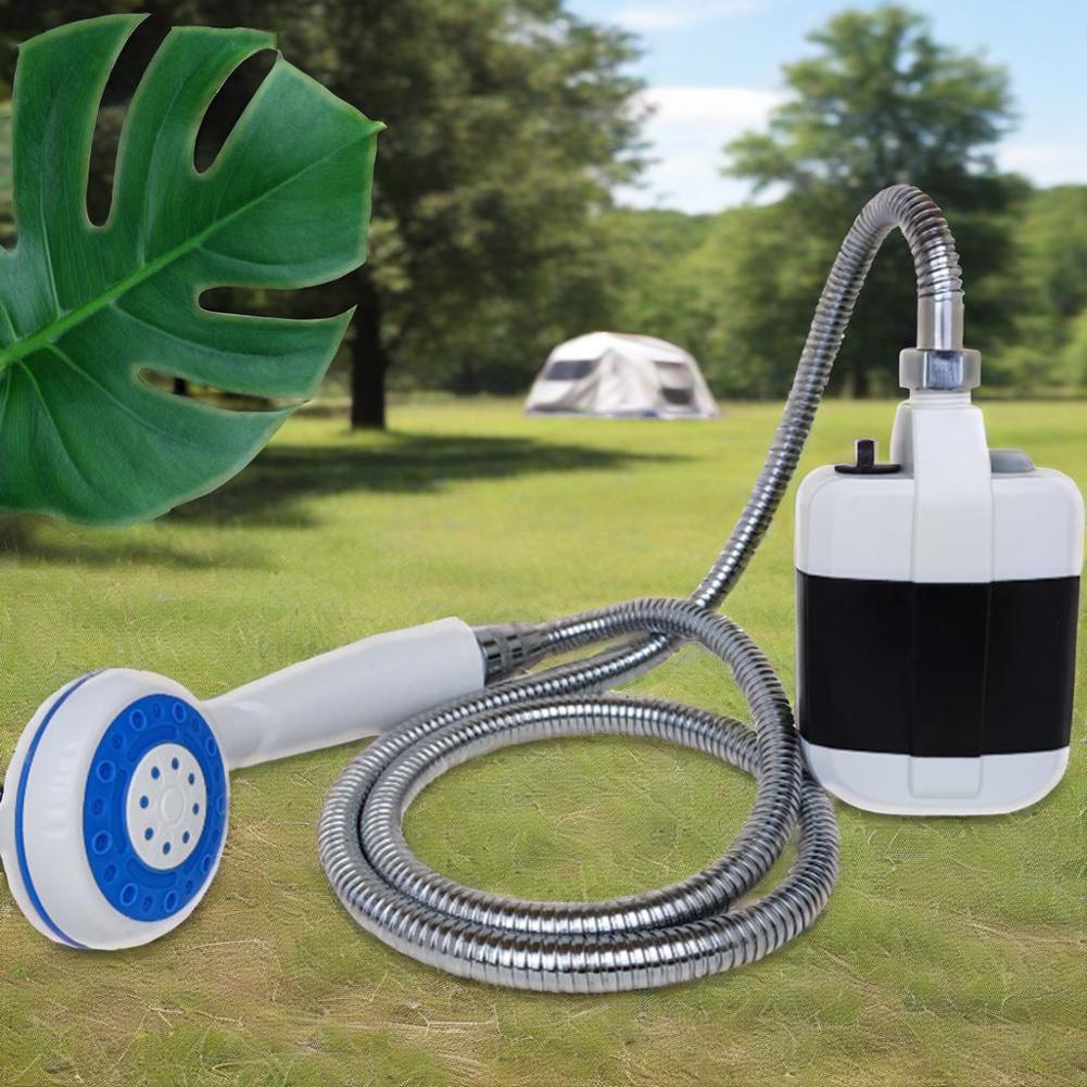 Portable Electric Camping Shower Outdoor USB Rechargeable Spray Camp Shower Pump for Hiking Travel Pet Bath Garden Car Cleaning