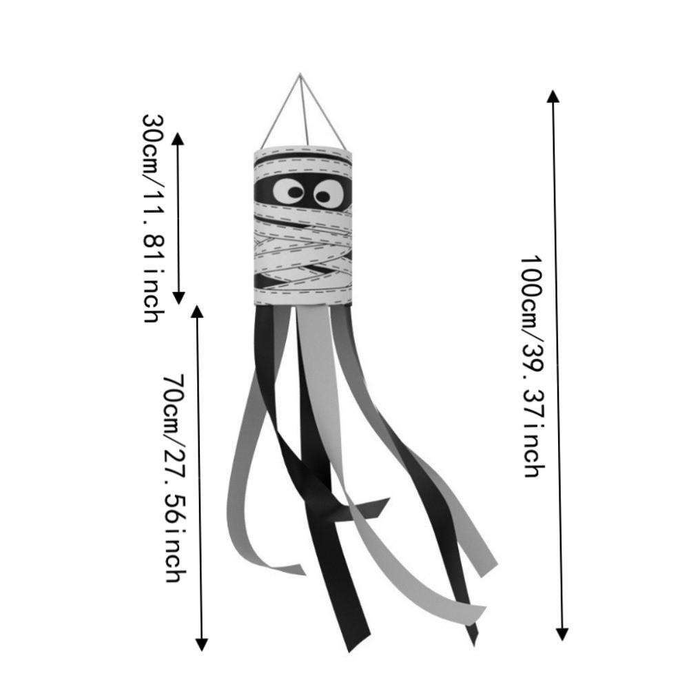 Spooky Halloween Windsock Flag Skeleton Halloween Hanging Ornaments Courtyard Decoration