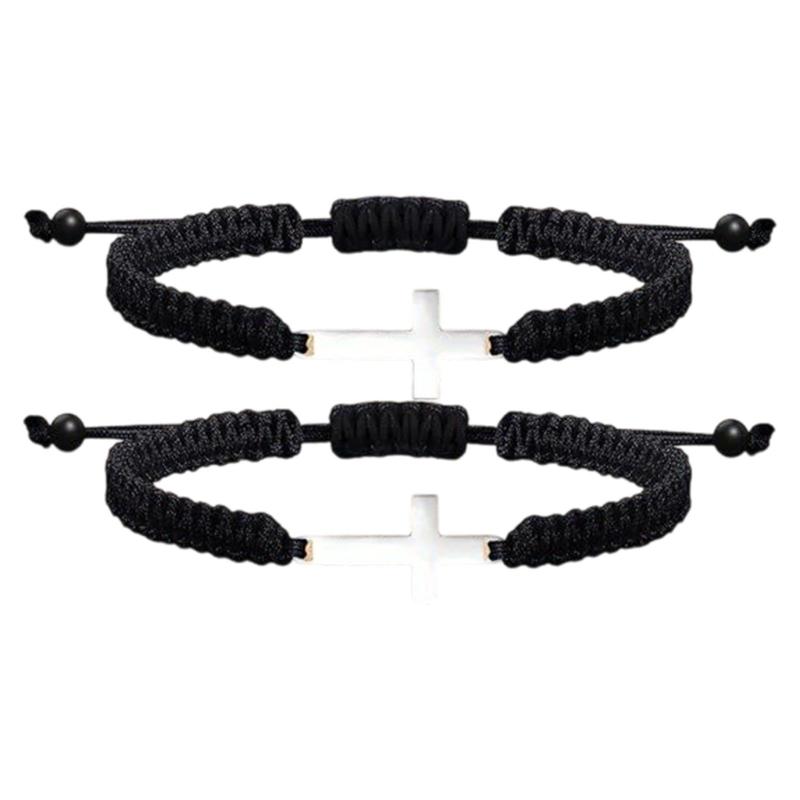 Zinc Alloy Crosses Woven Bracelet Offering Durability and Style with Adjustable Closure for Comfort Unisex Jewelry for Every Occasion