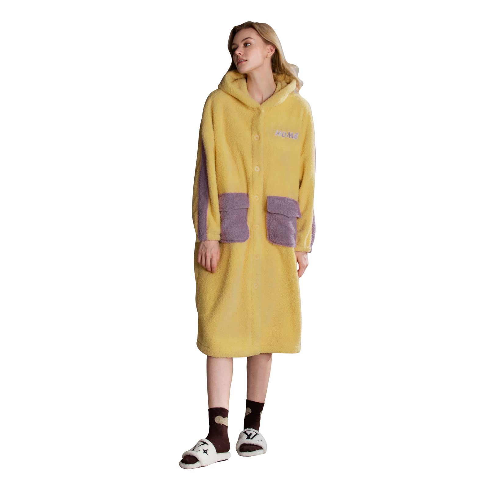 

ХАКАЙ Халат для женщин и мужчин, Толстый, Домашняя одежда, Одежда после ванны, Полотенце для тела, Пижама, Пушистый хлопок, Теплый, Длинный халат