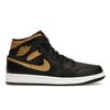 Air Jordan 1 Mid Svart Metallisk Gull Herre Sneakers Hvit DQ8426-071