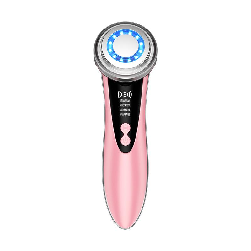 Electric Skin Firming Home Beauty Equipment Anti-aging Blue Red LED Light Therapy Face Care Eye Massage Warm Lifting