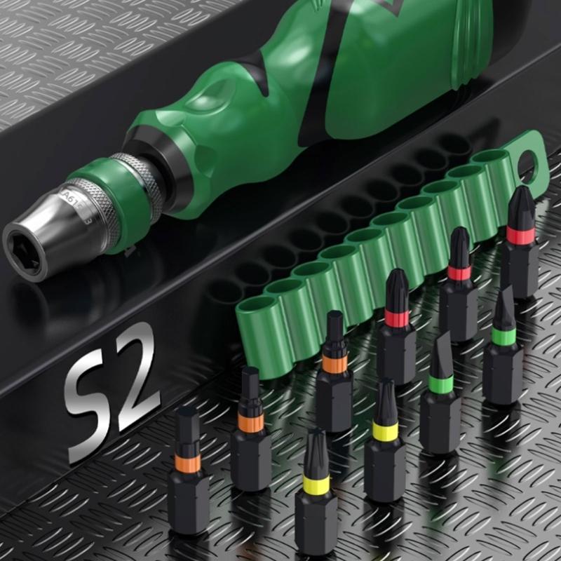 Screwdriver Set 10 In 1 Steel Magnetic Screwdriver Set Household Multifunction Replaceable Head Screwdriver Bits