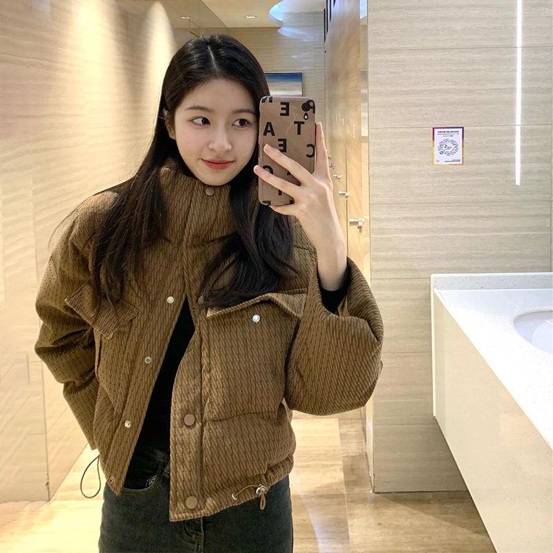 

Пуховая хлопковая одежда женская зимняя короткая утолщенного дизайна хлопковая одежда свободные маленькие теплые хлопковые куртки одежда-хлеб L хаки