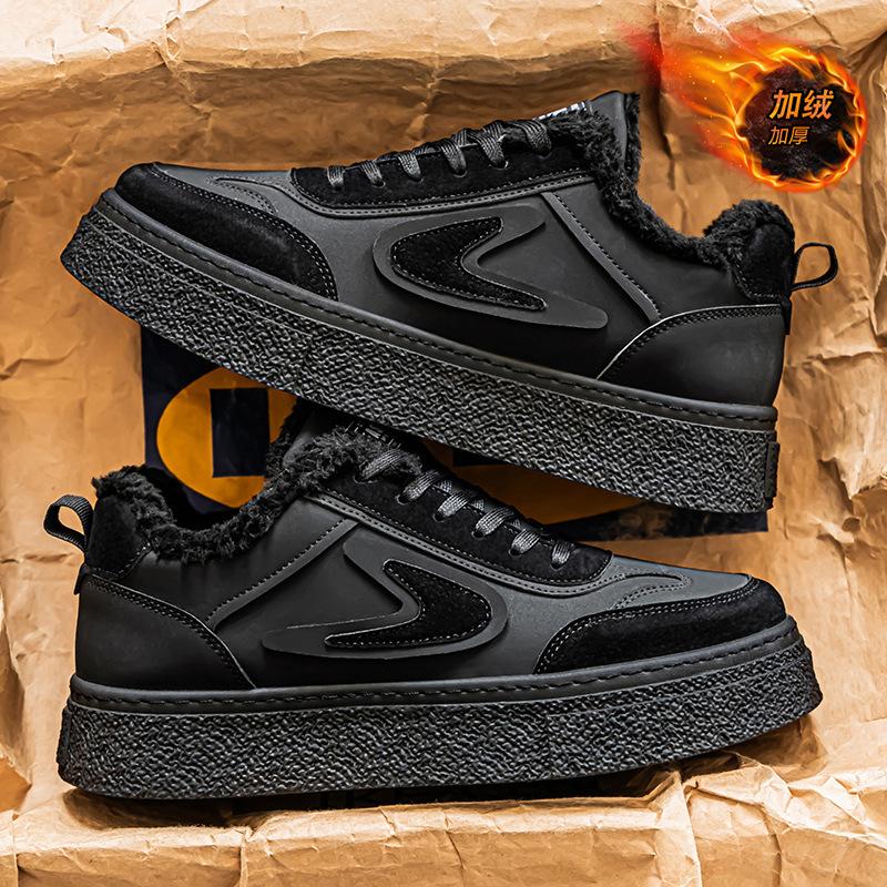 

Fleece board shoes men s shoes 2024 new autumn and winter non-slip board shoes casual sports fleece cotton shoes versatile platform tide shoes 39