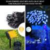 12M 100LED Solar Powered Fairy String Light Christmas Holiday Party Outdoor Garden Decor