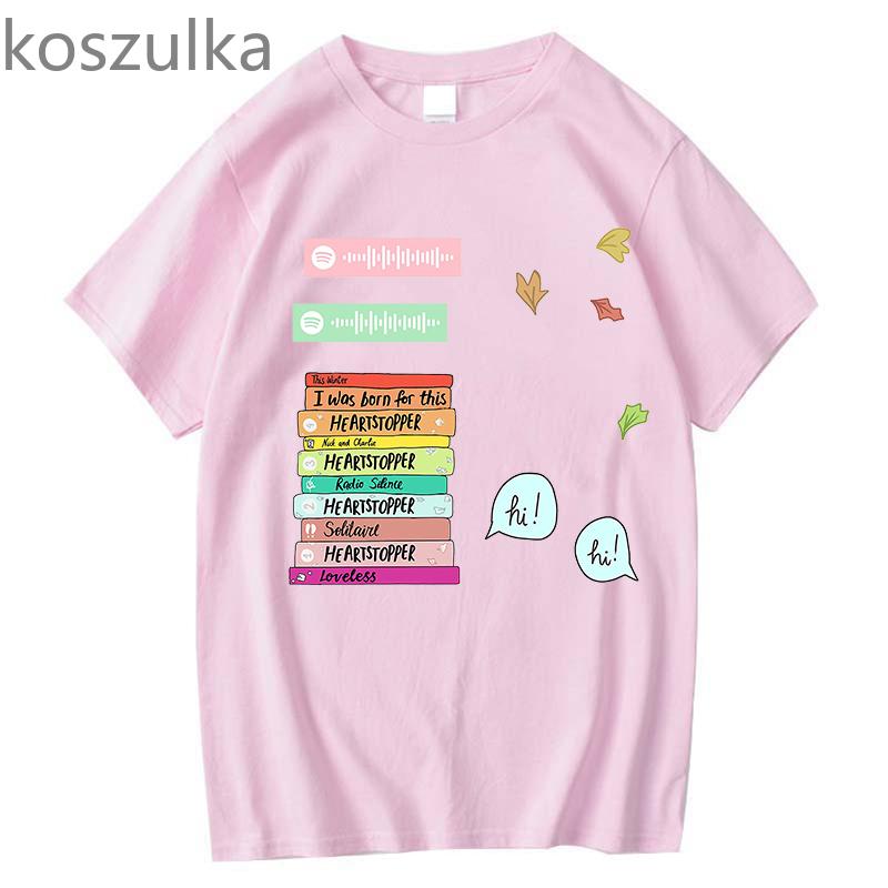 Unisex 2022 Heartstopper T Shirt Unisex Ästhetische Grafik Mode T-shirt Unisex Lustige Tägliche Casual Oversize 100 % Baumwolle T-shirt Kleidung