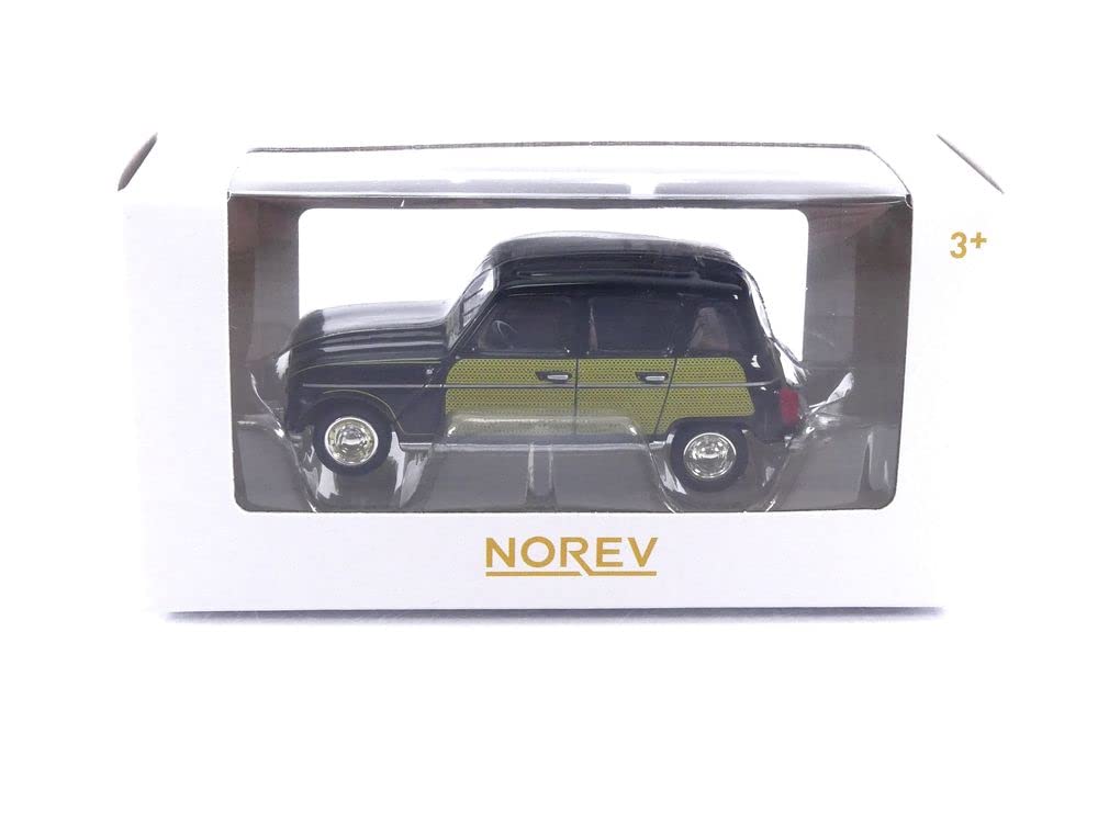 

NOREV Renault 4 Parisienne 63 Scale Model 310938 Black/Yellow 1/64 чёрный