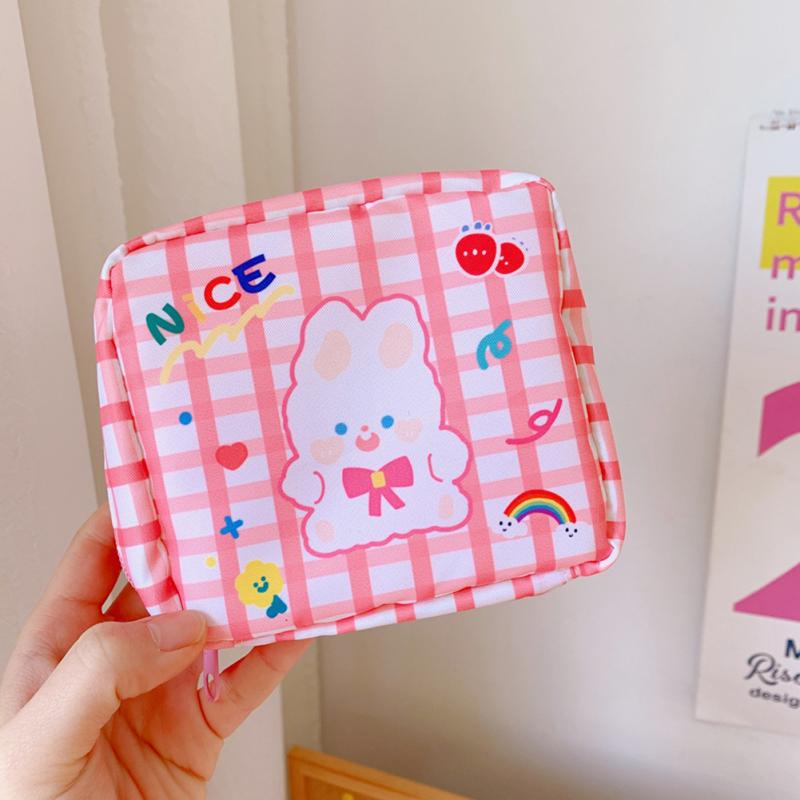 Girls Sanitary Napkin Storage Bag Portable Large-capacity Key Headphone Carrying Bag Coin Purse