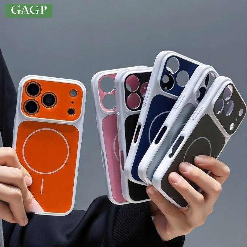 Oryginalny Kolor Kontrastowy Do Etui Magsafe Dla iPhone 17 16 15 14 13 12 Pro Max 17ProMax 11 Ładowanie Magnetyczne Pełne Pokrycie Tylne