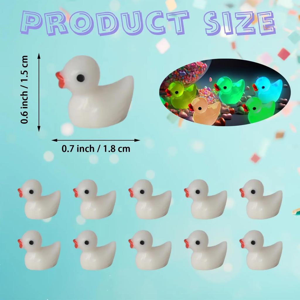 50/100 Pcs Diy Tiny Duck Figures Mini Resin Duck For Home Game Micro Landscape +Dollhouse Diy Aquarium Decoration