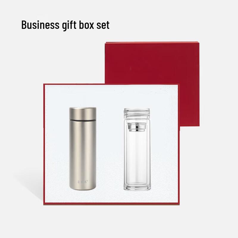 Lu Fenglai Double-Wall Glass Tea Infuser Bottle with Crystal Lid