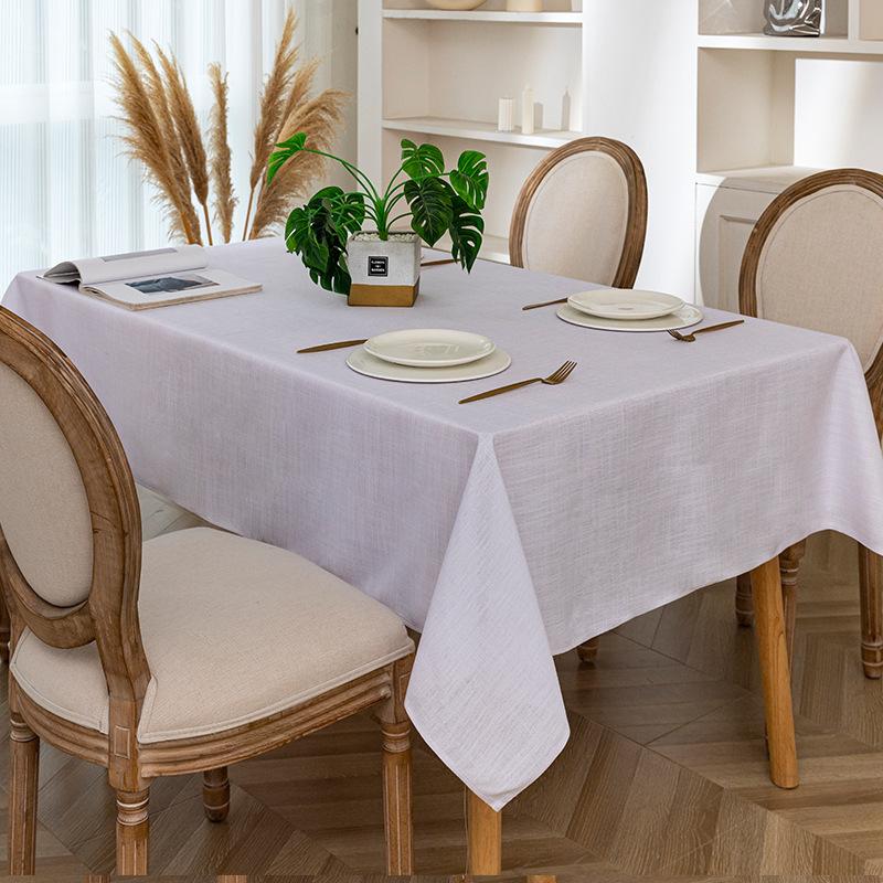 

European high-density light luxury style simple and rich hemp rectangular yarn-dyed polyester hemp jacquard household dining table cloth 1.2*1.6m серебряный серый