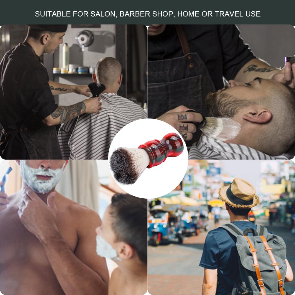 Professional Men Beard Shaving Brush Facial Hair Cleaning Brush for Barber Salon Home