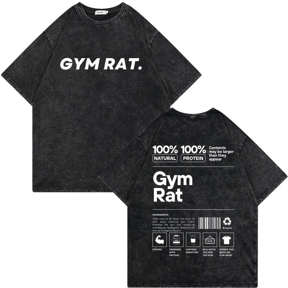 Vintage Washed Old Skeleton Gym Pump Cover Tshirts Male Oversized T Shirt Men Women Funny Fitness Workout Bodybuilding Tshirt