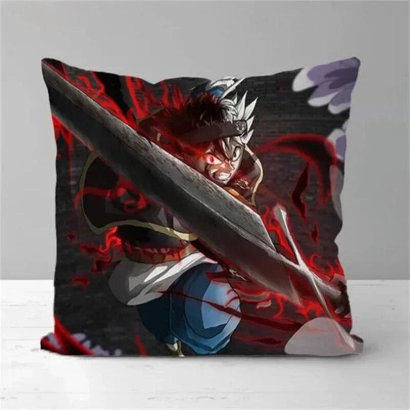 Anime Black Clover Cushion Cover Pillowcase Office Waist Cushion Case Decorative