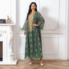 AB293 2023 Plus Size Sequin Embroidered Floral Evening Gown for Muslim Women