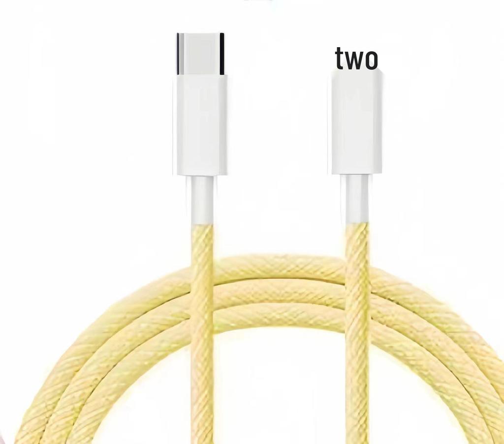 Compatible Apple 15/16 Macaron Dual Type-C Colorful Braided Fast Charging Cable for Phone & Tablet