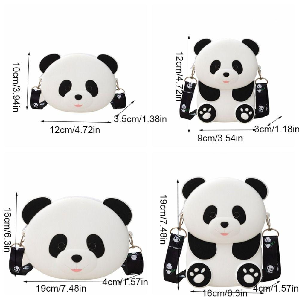 Cartoon Panda Silicone Bag Animal Cartoon Coin Purse Fashion Panda Crossbody Bag Daily
