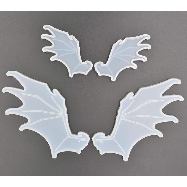 1Pair Angel Wings Molds Left & Right Wings Epoxy Resin Casting Silicone Mold, 1Pair Super Large 6.1 x 3.7"