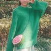 Sunny Like Me Green Sweater: Women's Loose, Lazy Style, Soft Pullover Knitted Top Inspired by Zhao Jinmai.