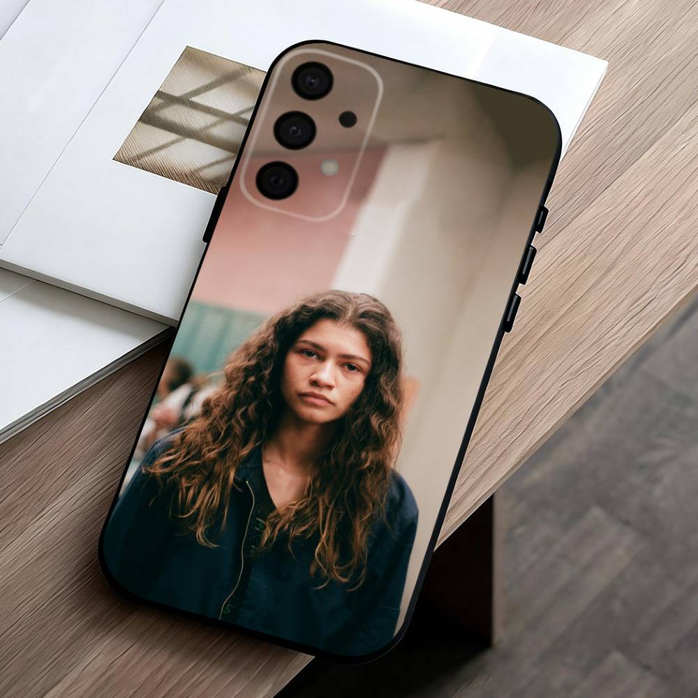 E-Euphoria A-American TV S-series Phone Case For Samsung Galaxy A73,A72,A71,A70,A53,A52,A51,Others Soft Black Cover