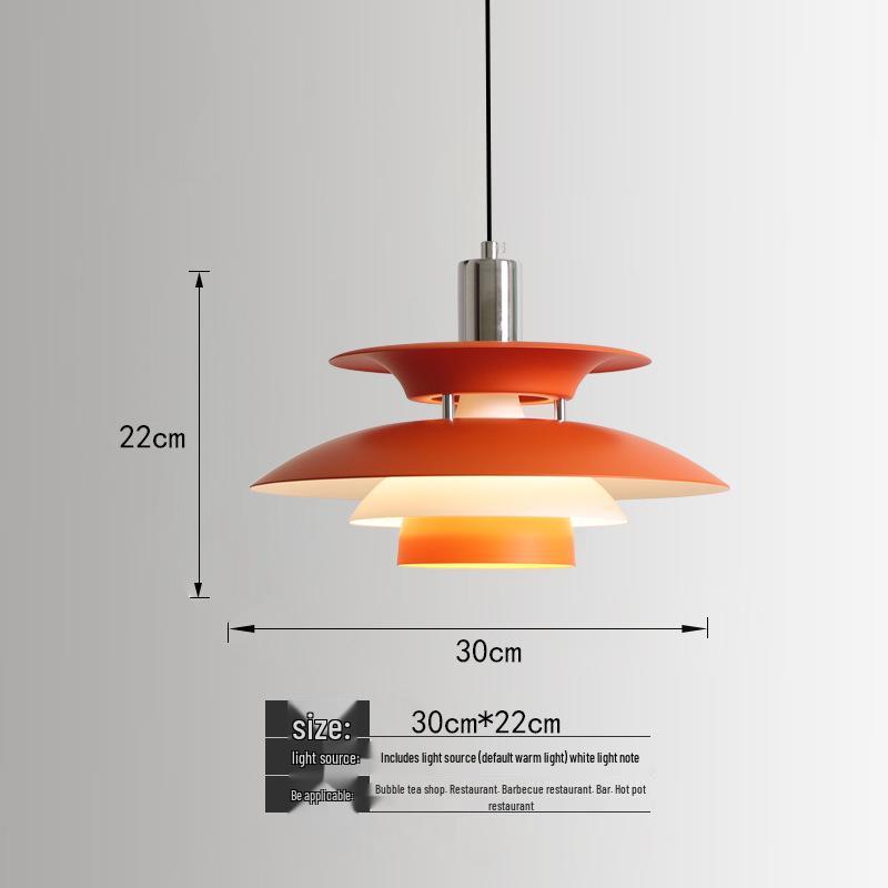 Orange Nordic Industrial Pendant Light for Restaurants & Bars