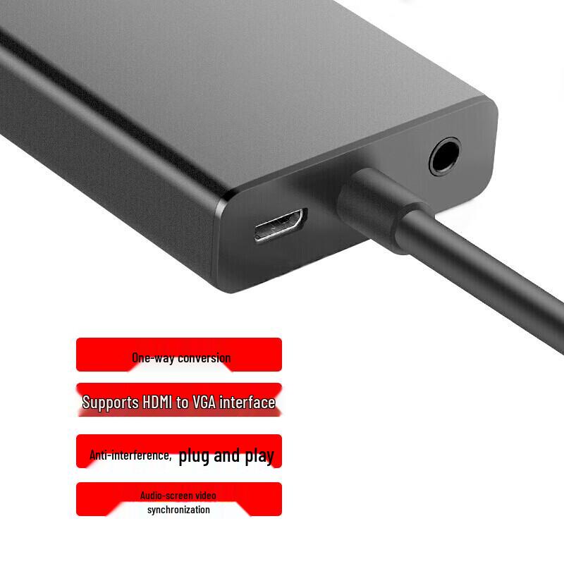 Wuyinxiang V19 HDMI To VGA Converter with Audio and Power