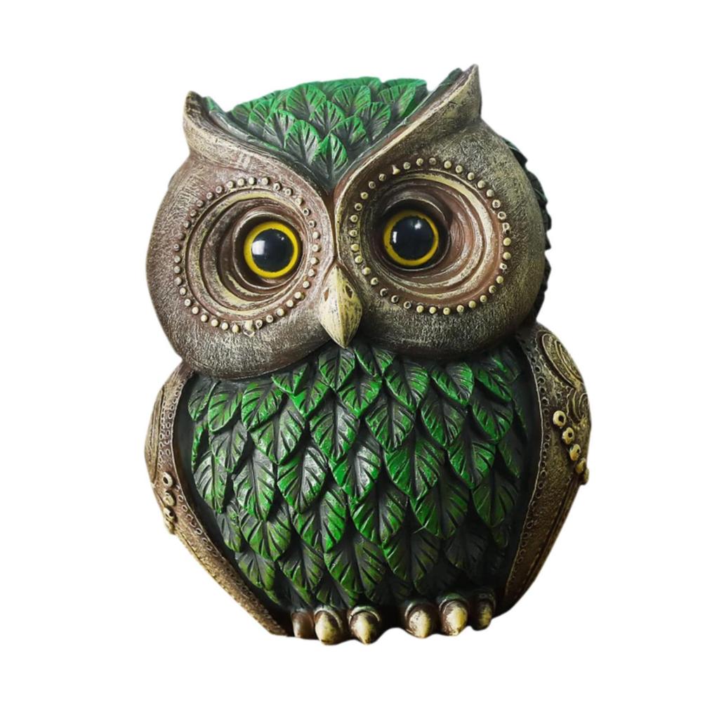 Ornement Chouette Créative Figurines d'Oiseaux Artisanat d'Art Statue Chouette de Bureau pour Maison de Poupée Mariage Armoire Chambre à Coucher Cadeau pour Amoureux des Chouettes