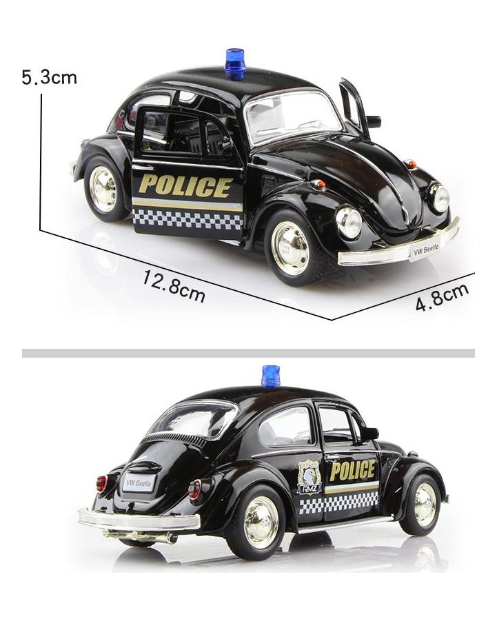 Retro Classic 1967 Volkswagen Beetle 5 Inch Metal Car Simulation Diecast & Toy Vehicle RMZ City 1:36 Alloy Model Gifts For Children