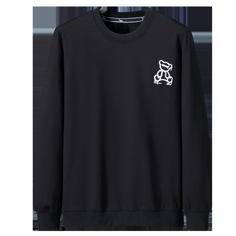 Plus Size Round Neck Hoodie for Spring/Autumn - Trendy Design for Men (Fits Up to 300 Jin)