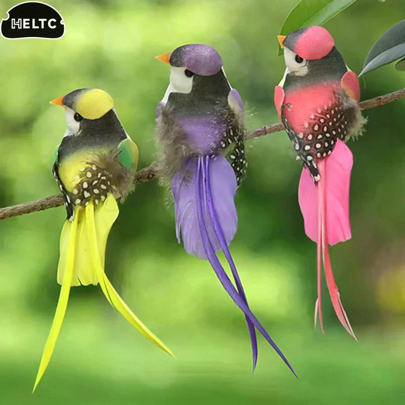 1PCS Garden Prop DIY Decoration Swallow Tail Bird Clip Handmade Simulation Bird Creative Feather Lawn Branch Figurine Ornament