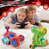 Dinosaur Stunt Car, 2.4GHz Wireless Remote Control, Bright Flashing Lights, Fun Racing Game