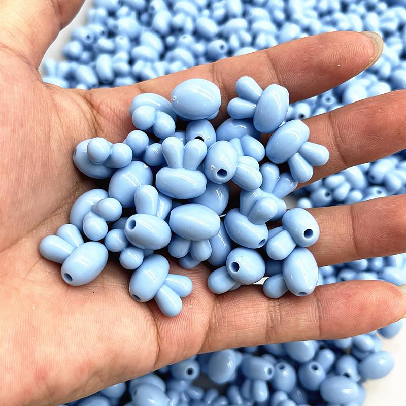 New 15pcs 13*15mm Colourful Rabbit Acrylic Loose Spacer Beads for Jewelry Making DIY Bracelets Accessories