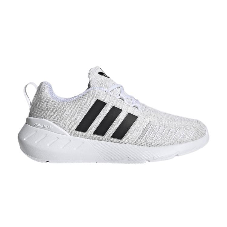 Adidas Swift Run 22 Little Kid White Grey Kids Sneakers Cloud-White Core-Black Grey-Two GW8183