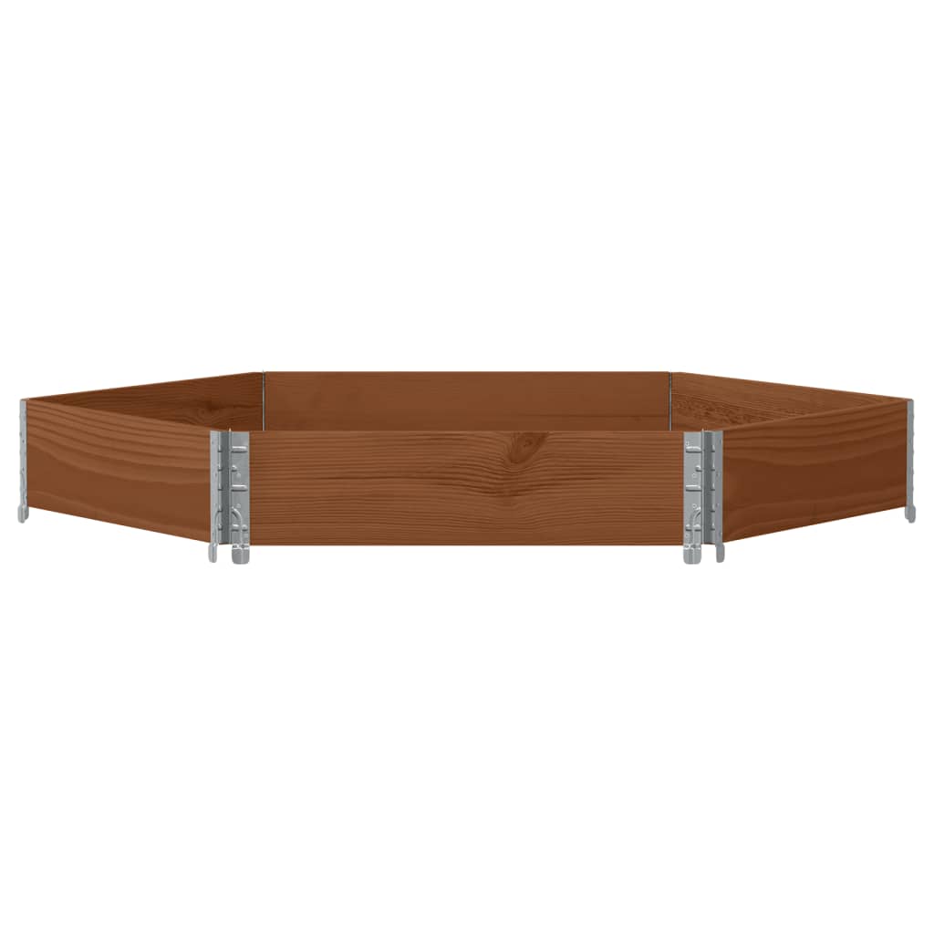Vidaxl Raised Planter, Hexagonal, Brown, 160X160 Cm, Pine