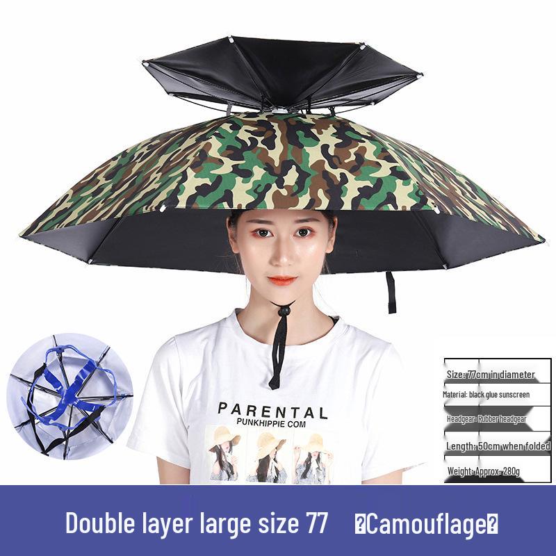 Cappello a Ombrello Pieghevole da Pesca per Adulti - Accessorio Personalizzato per Giornate di Sole