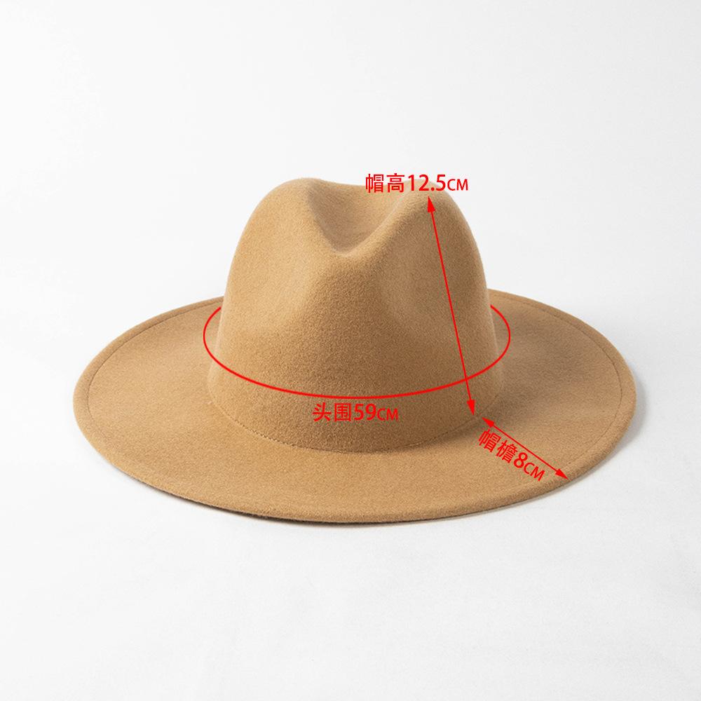 Winter British Wool Felt Cm Big Head Circumference Fedoras Hat Men Women Leisure Panamjazz Hat