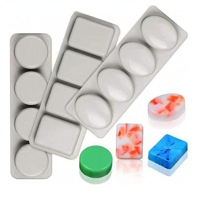 1 molde de silicona para jabón, cuadrado, redondo, ovalado, 3D, suministros para hacer jabón, hecho a mano, para decoración de tartas, molde para hornear, regalo para el hogar