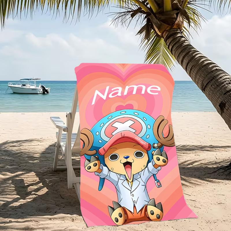 Customizable personalized beach towels One Piece Chopper themed designs.Suitable for the beach, yoga, sports;ideal as beach accessories