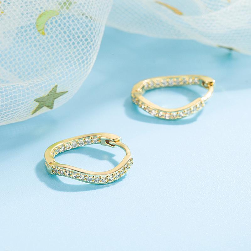 New 925 Sterling Silver Earrings Fashion AAA Zircon For Women Exquisite Student Girlfriend Jewelry Accessories Wedding PartyGood Product
