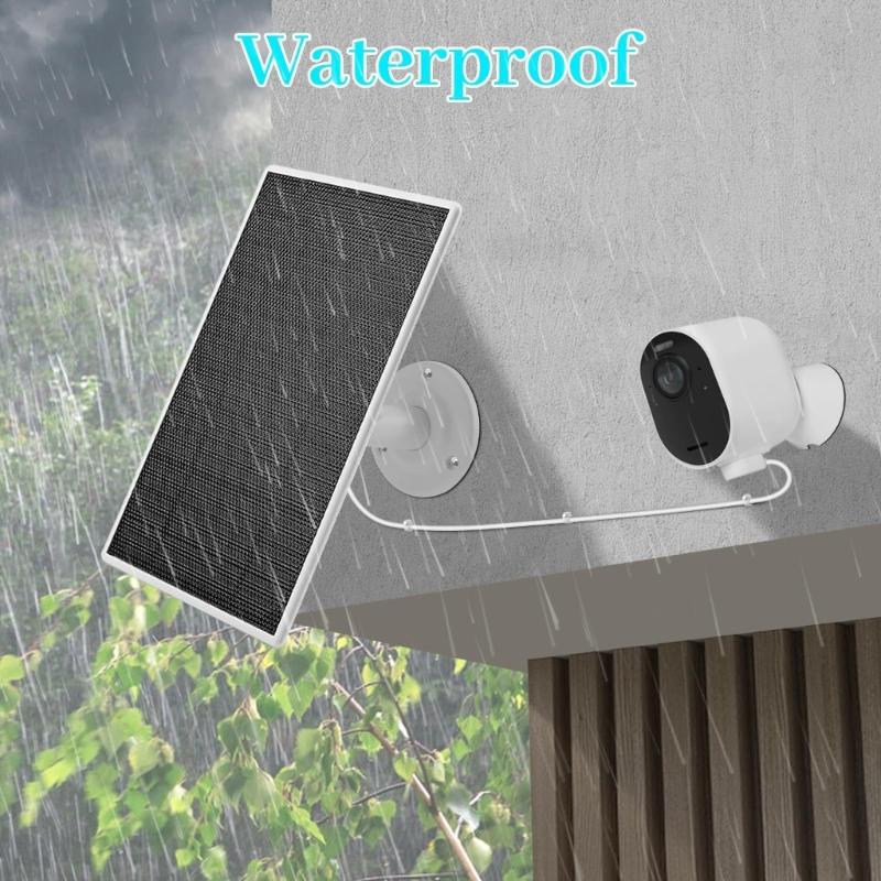 Solars Panel Charging for Arlo Cameras, 5W High Efficiency, IP66 Waterproof with 10meter Cable